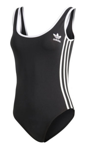 Sportowy strój kąpielowy Adidas z nisko wyciętymi plecami