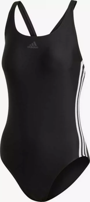 Czarny damski sportowy strój kąpielowy Adidas podkreślający sylwetkę