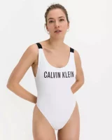 Calvin Klein czarno-biały jednoczęściowy strój kąpielowy